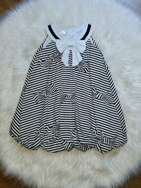 Biscotti Striped Bow Bubble Dress Size 4T
